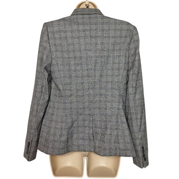 Tommy Hilfiger Blazer Women's Size 6 Gray Plaid - Picture 3 of 6